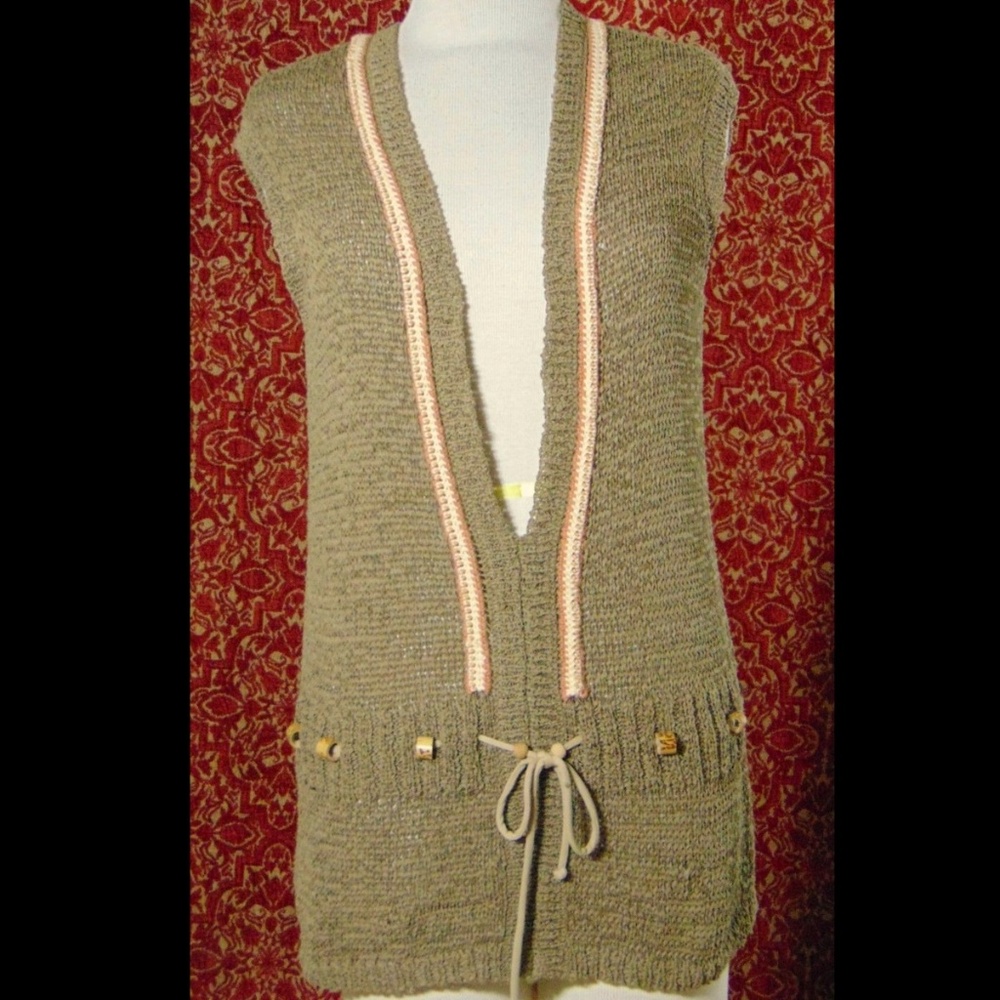 CITY UNLTD knit sleeveless sweater vest M✨